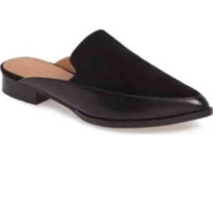 Halogen Black Suede Mules
